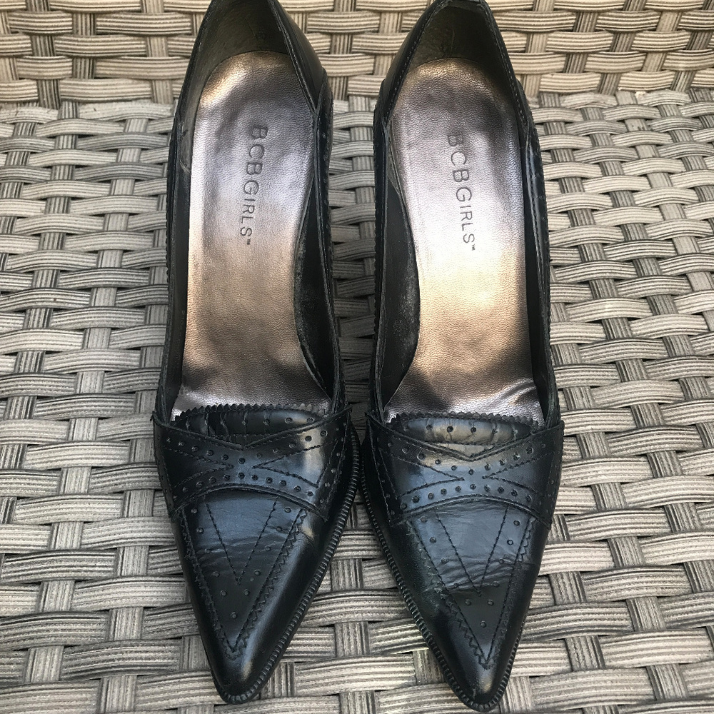 LEATHER CAREER COMFORT PUMPS - Picture 7 of 7